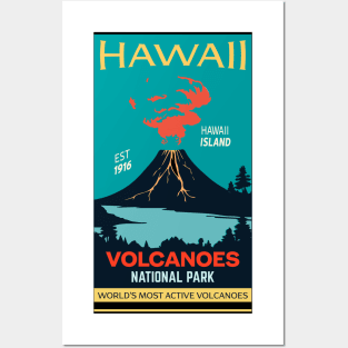 Hawaii Volcanoes National Park Aged Look Posters and Art